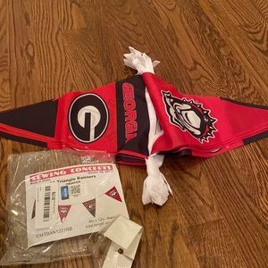 Georgia Bulldogs triangle flag banner 35 ft. New. Red and black banner flag sign